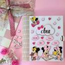 Personalizovana drvena kutija prvih uspomena na bebu devojčicu (Mini Maus Dizni)